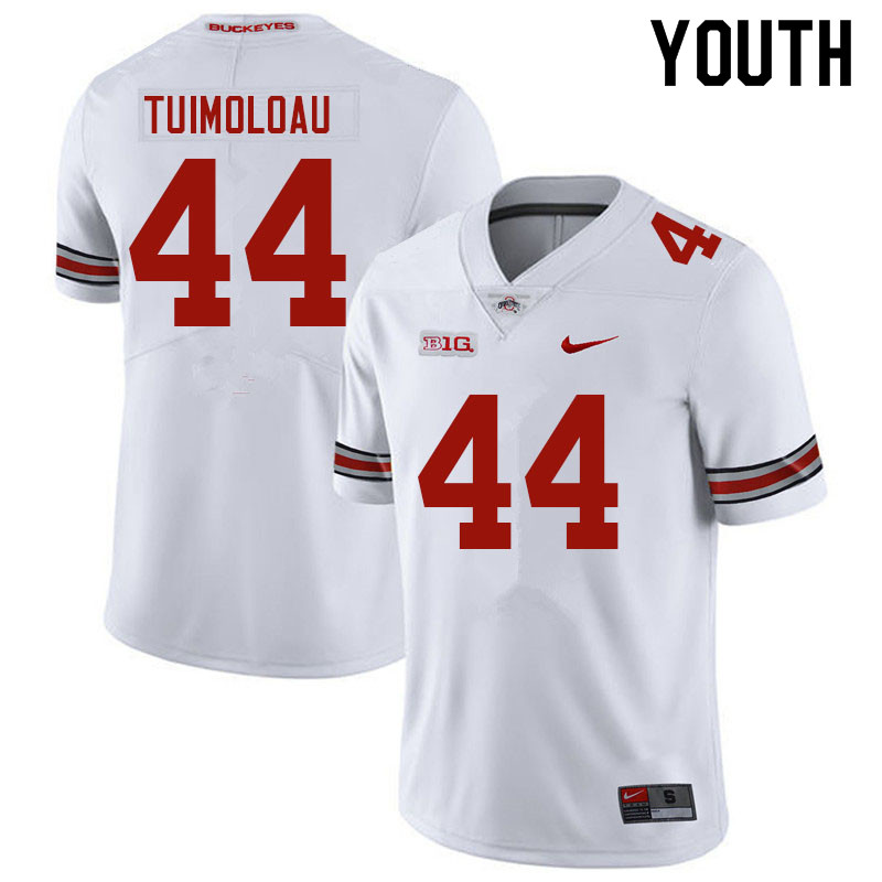 Youth #44 J.T. Tuimoloau Ohio State Buckeyes College Football Jerseys Sale-White